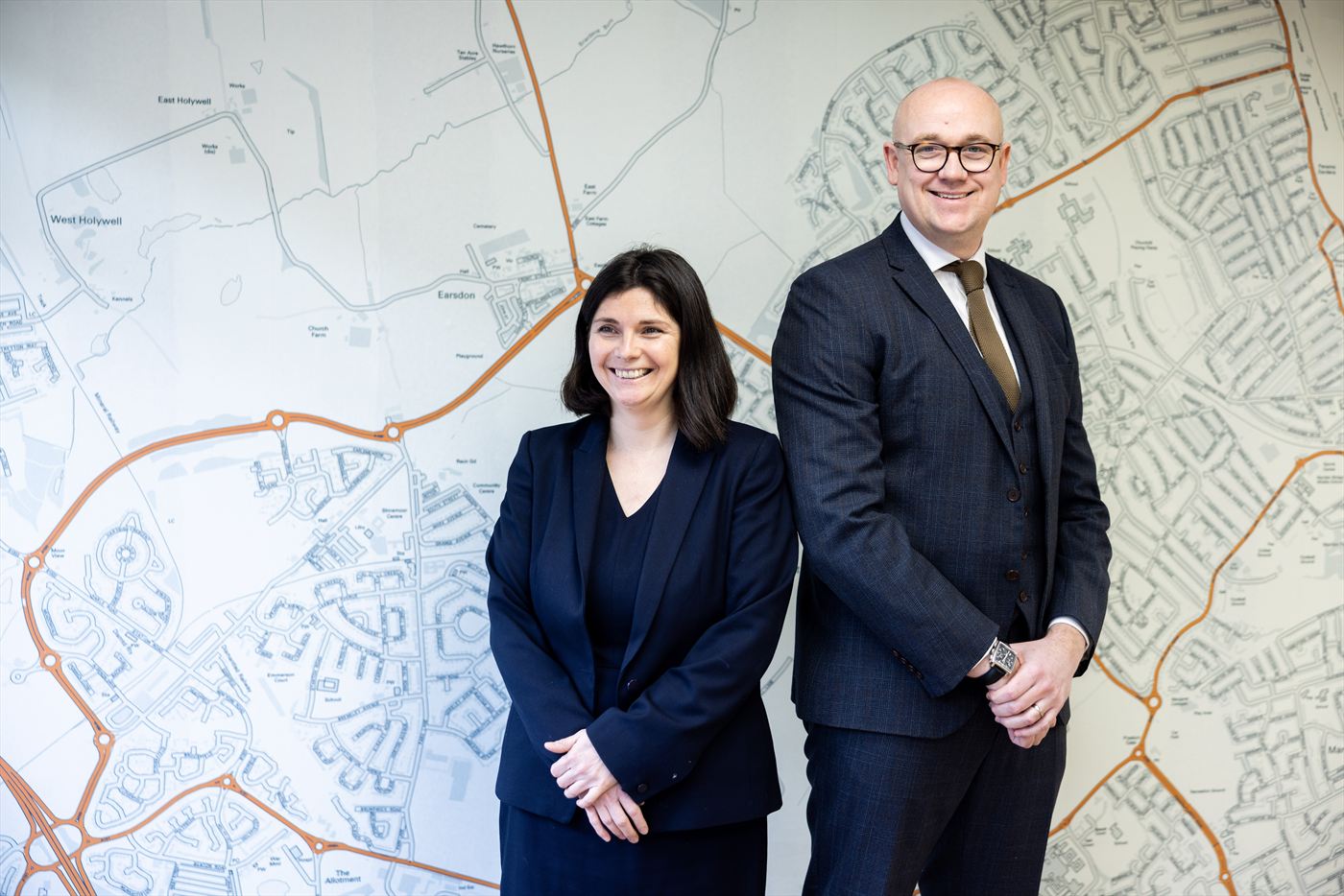 Paul Illes and Katharine Ayris at the KPI Law office in Whitley Bay